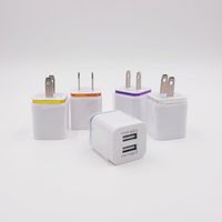 DUAL USB METAL DE METAL CARGADORES DE EE. UU. Plug 2.1A AC Adaptador de alimentación 2 Puerto para Huawei iPhone Samsung LG