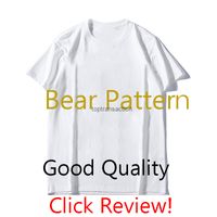 Ms Mens дизайнер футболка роскошный медведь шаблон тройник мода печать с короткими рукавами лет у модных женщин футболка 2 цветов оптом