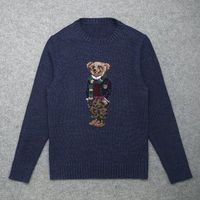 2021 invierno otoño polo hoodie oso hombre suéter bordado suéteres jersey trewneck tejido de punto sudaderas sudaderas bordado punto