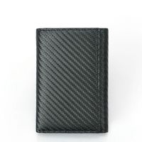 Wallets Carbon Fiber Pattern Slim Holder Thin RFID Trifold Wallet PU Leather Driver License Cover For Men Card