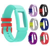Silicone Wristband Straps Armband för Fitbit Inspire / Inspire Hr Fitbit Ace 2 Tracker SmartWatch Replacement Watch Band Wrist Rem