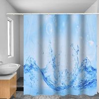 Conjunto de accesorios de baño Conjunto de patrón innovador Cortina Impermeable Color brillante Ducha para el baño Home Bathtub Aseo Suministros