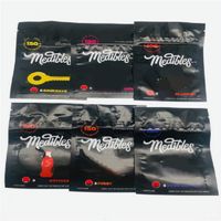 Black Mediles Mylar Verpackungstasche 150mg Edibles Gummy Bags Baggie Geruchssicherer Staubdicht 600mg Einzelhandelspous für Trockenkräuter