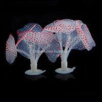 Acuarios Suministros para mascotas Inicio Gardensucker Lifelike Artificial Coral Sile Sile Adorno de Fluorescencia Agua Paisaje Decoración Tanque de Peces Aquarium AES