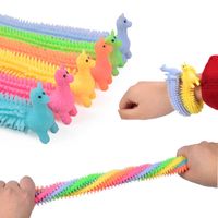 Fidget sensory brinquedo macarrão corda tpr tensão sensível brinquedos unicórnio malala le descompressão puxar cordas ansiedade alívio para crianças