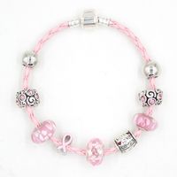 Women Jewelry Wholesale 2021 Breast Cancer Bracelet Pink Rib...