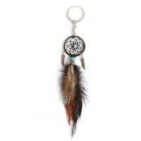Dreamcatcher llavero colgante creativo plumas llavero de llaves de llaves de llaves de la cadena de llaves decoración de bolsas de bolsas