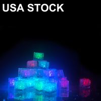 Lumières de nuit Multi couleur LED flash LIGTHS LED de l'eau Cube Ice Cube Éclairage Nouveauté Cristal Crystal Bar Party Light Usalight