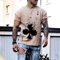 Camisetas para hombre Ropa de Hombre 2021 European American Summer -Selling Top de manga corta Plum 2 Cuello redondo Casual Impreso Camiseta impresa