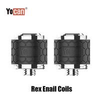 Autentico YOCAN Rex Enail Sostituzione della testa della bobina di ricambio QTC Quarzo Triple Coils Pancake Atomizzatore Core per Cera Concentrat DAB Vape Device Kit 100% A49