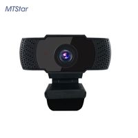 Mtstar HD 1080P Mini Webcam com câmeras rotativas de microfone para transmissão ao vivo