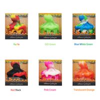 Waxmaid 도매 낙지 모양의 실리콘 유리 Dab 볼 흡연 액세서리 왁스 항아리 선물 상자 패키지와 6 색 현지 창고