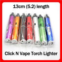 Click N Vape Torch Lighter Portable SneakAa Toke Smoking Metal Pipes Dry Herb Vaporizer Tobacco Built-in Wind Proof Pipe Lighters a50