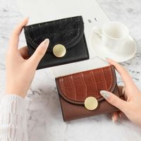 Korthållare liten unisex plånbok minikrokodil mönster ID kredit banknamn affärshållare fall läder mynt handväska kontanter pengar väska klipp klipp