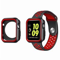 Dual Color Soft Silicone Cover for Apple Watch 40mm 44mm 42mm 38mm TPU Protective Case for iWatch Accessories a22