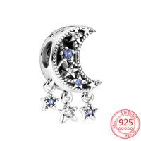 FC Jewelry Fit Pandora Charm Pulsera 925 plata hueco luna asimétrica estrella zircon Dream Big Bead para hacer mujeres Berloque