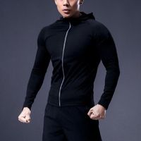 Herren Hoodies Sweatshirts Männer Mantel Solide Farbe Reflektierende Reißverschluss Slim Casual Jogging Jacke für Übung