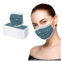 Nueva máscara adulta de impresión de tres capas de tres capas para adultos que no tejen máscaras a prueba de viento y transpirables