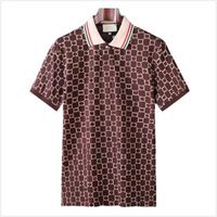 Дизайнерские мужские с короткими рукавами рубашка поло мода вышитые буквы бизнес классическая рубашка скейтборд повседневная одежда футболка # 3XL # 6870