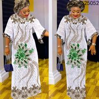 Roupas étnicas 2021 Moda Vestidos Africanos para Mulheres Clássico Dashiki Tamanho Livre Imprimir Solto Vestido Longo