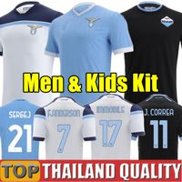 20 21 Lazio camisetas de futebol 2021 copa liga camisa LUIS ALBERTO 120º aniversário IMMOBILE SERGEJ Homens kit infantil uniformes