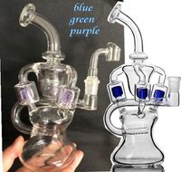 9. 3 Inchs Hookahs Recycler Oil Rigs Glass Water Bong Heady R...