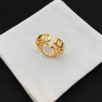 Einfacher D-Brief Designer Ringe Damen Gold Band Ring Frauen Party Hochzeit Liebhaber Geschenk Engagement Schmuck Schnelle Lieferung