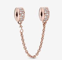 100% 925 Sterling Silber Perlen Fit Original Europäischen 18 Karat Rose Gold Charme Für Armband Modeschmuck Zubehör