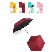 Cápsula de calidad creativa Mini bolsillo paraguas claro a prueba de viento compacto lluvia LG2928 220217