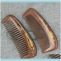Vård styling verktyg hår produkthair borstar niuling bröllop svart guld sandalwood comb set gåvor för vänner släppa leverans 2021 ty8nb