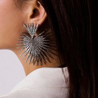 Dangle lustre Aensoa Boucles d'oreilles à gouttes d'alliage exagérées pour femmes Personnalité Personne géométrique Pendentif Bijoux Pendentif OOORBELLEN