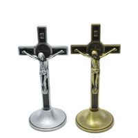 Metallo Croce Cristo Sofferenza Statua Cattolica Gesù Chiesa Icona Ornamento Ufficio Casa Gioielli Religiosi