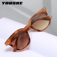 Güneş Gözlüğü Yooske 2022 Lady Vintage Sqaure Güneş Gözlükleri Kadınlar için Retro Marka Tasarımcısı Moda Renkli Gözlük UV400 Siyah