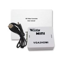 Audiokabel-Anschlüsse Wiistar-VGA-Wandler-Buchse an Auido-Videoadapter Full HD 1080P VGA2