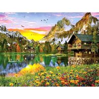Масляная живопись по номерам на холсте с рамными пейзажами цифровые раскраски картины номера домашний декор