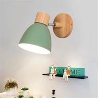 Wandleuchte Nordisches Massivholz Schlafzimmerlicht Modern Minimalistische Makaron LED für Aisle Wohnzimmer Indoor Beleuchtung Leuchte E27