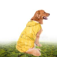 Dog Apparel 5XL 6XL Outdoor Summer Reflective Raincoat Pet Rain Coat Rainwear With Leash Hole For Medium Large Dogs Supplies