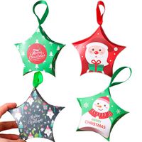 Gift Wrap 5pcs Lot Christmas Box Santa Claus Paper Boxs Star...