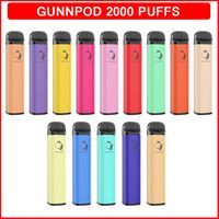 Gunnpod descartável cigarro eletrônico Vape Pen 2000 Puffs 1250Mah 18350 bateria E Cigarros 8ml Pods Ecigarette Vaes