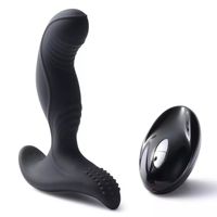 Masajeador de próstata vibrante masculino Enchufe anal Juguete sexual con potentes patrones de estimulación del motor 7 para remoto inalámbrico