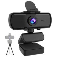 Lentes webcam 2k hd câmera web autofocus com microfone USB cam para computador computador mac laptop desktop youtube capa tripé