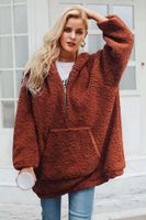 2021 Sudaderas con capucha para mujer Suéter Europea AmericanLarge versión otoño e invierno con capucha de felpa engrosada suelta para mujeres Paquete de bolso OPP