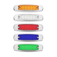 Strips 1Pack 12V Red/Blue/Green/White Amber Side Marker Light Clearance 12-LED Truck Trailer For Peterbilt Warning
