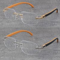 도매 클래식 스타일 무시한 금속 프레임 광학 새로운 디자인 오렌지 나무 안경 안쪽에 검은 색 18K 골드 프레임 3524012 안경 다이아몬드 컷 안경 크기 : 58
