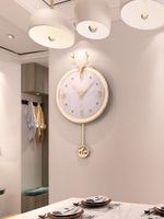 Relojes de pared Reloj de lujo de luz nórdica Simple Hogar de la sala de estar Decoración de la moda Dormitorio creativo silencioso