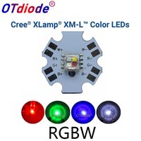 Bulbs 1PCS Cree XLamp XML XM-L RGBW RGBWW RGB+Cool/Warm White 12w 4 Chip LED Emitter Bulb Mounted On 20mm Star PCB For Stage Light