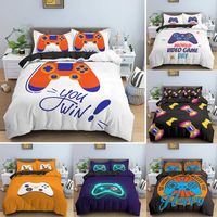 Постиловать наборы геймер для мальчиков Gaming Devet Cover Set Twin Size Video Games Comforter PlayStation Designs Bed