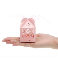 5 * 5 * 8cm Creux Candy Forfait Boîte Mini Chocolate Gâteau Love Emballage Paper Boîtes De Papier Moyagies Anniversaire Partie d'anniversaire Petite cadeau BY4931 WLY
