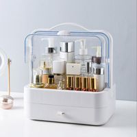 Organizacja przechowywania łazienki Organizator Makeup Organizator Dustop Desktop Dresser Rack Przenośne pudełko kosmetyczne Organizador de Maquillaje Orga