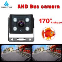 Araba Dikiz Kameralar Park Sensörleri Smartour AHD 4 LED 170 Deg Gece Görüş HD Kamyon Otobüs Yan Kamera Araç Monitörü Metal Kabuk Için